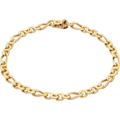 Pre-Owned 9ct Yellow Gold 8.5 Inch Fancy Link Bracelet