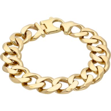 Pre-Owned 9ct Yellow Gold 9.5 Inch Heavy Curb Bracelet