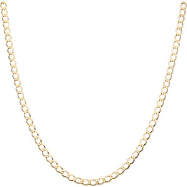 Pre-Owned 9ct Yellow Gold 22 Inch Curb Chain Necklace