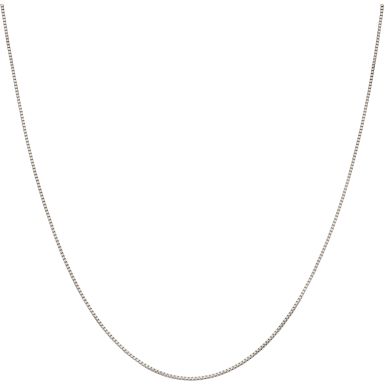 Pre-Owned 9ct White Gold 20 Inch Box Link Chain Necklace