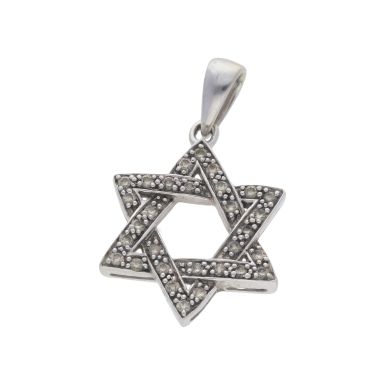 Pre-Owned 9ct White Gold 0.30 Carat Diamond Set Star Pendant