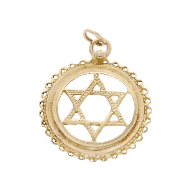 Pre-Owned 9ct Yellow Gold Star Of David Pendant