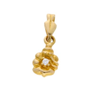 Pre-Owned 18ct Yellow Gold Cubic Zirconia Centre Pendant