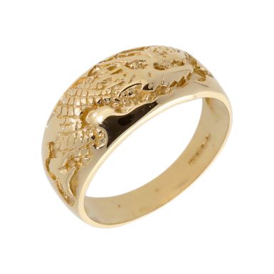 Pre-Owned 9ct Yellow Gold Dragon Band Ring
