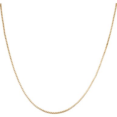 Pre-Owned 9ct Yellow Gold 16 Inch Box Link Chain Necklace