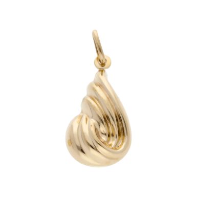 Pre-Owned 9ct Yellow Gold Hollow Wave Pendant